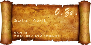 Oszter Zsolt névjegykártya